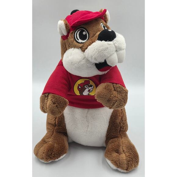 Bucees Beaver Mascot Plush 10" Red Shirt Hat - Picture 2 of 8